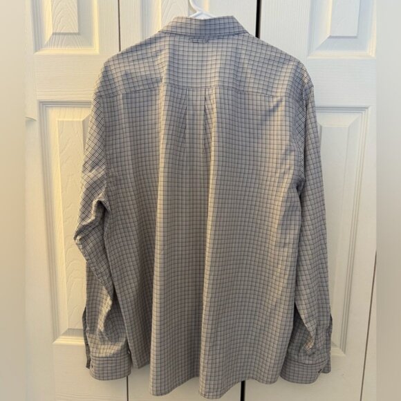 Men's Toad and Co. Plaid Long Sleeved Button Up Shirt, Blue Grey, Size XL - Picture 6 of 13